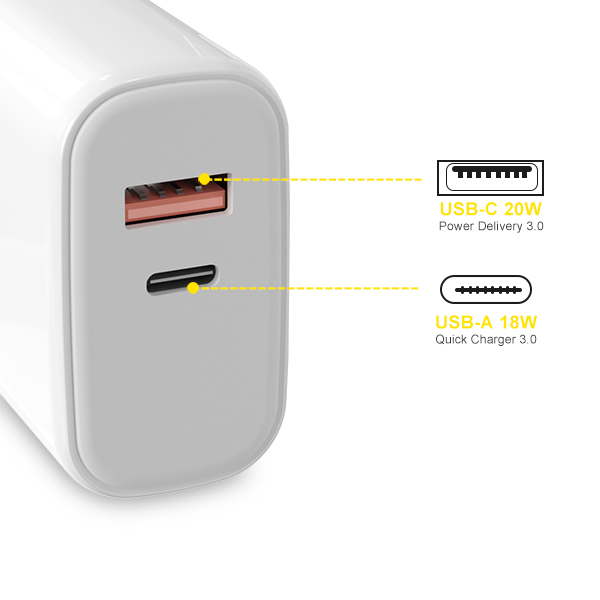 PD 20W+QC3.0 快速充電器-ST730 中規(guī)