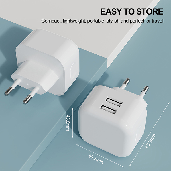 歐規(guī)雙USB旅行充電器-ST410